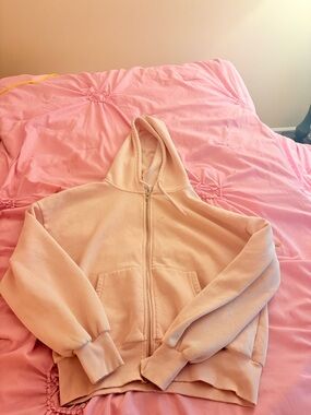 Light Pink Zip-Up Hoodie